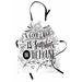 Saying Apron Vintage Calligraphy a Laugh is Sunshine in the House with Curlicues Leaves Unisex Kitchen Bib with Adjustable Neck for Cooking Gardening Adult Size Black and White by Ambesonne