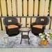 Direct Wicker Outdoor 3-piece Wicker Chat Set with Swivel Chairs