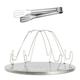 EASTIN 2Pcs Porous Foldable Stainless Steel Portable Cookware Rack Bread for Traveling Outdoor Party Room Cooker BBQ -Stainless Steel Anti-Scald Bread Steak Clip
