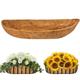 Casewin Wall-Mounted Coco Liner Trough 1 Pcs 30inch Hanging Basket Coco Liner Outdoor Planter Liners Natural Plant Fibres Liner Coconut Fiber Planter Liners For Hanging Baskets Window Box