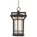 Maxim 65788WGBO 19 in. Oakville LED 1-Light Outdoor Hanging Lantern Black Oxide