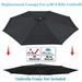 9.8ft 8 Ribs Patio Umbrella Replacement Cover Canopy Outdoor Market Beach Deck Replacement Cover Top Black (Cover Only)