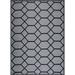 Playa Rug Miami Lightweight Reversible Recycled Plastic Outdoor Floor Mat/Rug Black&Gray 6 x9 6 x 9