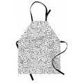 Black and White Apron Musical Composition with Notes Quavers Chords Treble Clefs Sheet Elements Unisex Kitchen Bib with Adjustable Neck for Cooking Gardening Adult Size Black White by Ambesonne