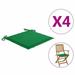 Dcenta 4 Piece Garden Chair Cushions Fabric Seat Cushion Patio Chair Pads Green for Outdoor Furniture 15.7 x 15.7 x 1.2 Inches (L x W x T)