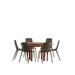 Amazonia 7 Piece Round Patio Dining Set W/Brown Plastic/Resin Chairs