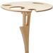 ZUARFY Outdoor Wine Table Foldable Round Desktop Mini Wooden Picnic Table Collapsible Wine Glass Rack Travel Portable