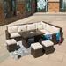 Direct Wicker Outdoor 8-piece Wicker Patio Dining Sofa Set with Cushions N/A-brown