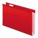Pendaflex Extra Capacity Reinforced Hanging File Folders with Box Bottom 2 Capacity Legal Size 1/5-Cut Tabs Red 25/Box