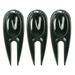 YIMIAO 3Pcs Golf Green Fork Anti-rust Effective Compact Repair Turf Plastic Golf Divot Repair Tool Golf Accessories