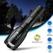 LED Flashlight Zoomable Tactical LED Bright Flashlights Flash Light with High Lumens and 5 Modes Waterproof Portable Pocket Flash Light for Outdoor Emergency