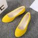 Aayomet Casual Shoes for Women Low Heel Comfort Women Girls Solid Big Size Slip Casual Tennis Shoes for Women with Arch Support Yellow 5.5