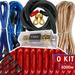 Audiotek 0 Gauge Amp Kit Amplifier Install Wiring Complete 0 Ga Wire 5000W Red Bundle