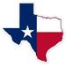 Texas State Flag Bumper Sticker lone star state 4.5 X 4.5