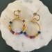 Madewell Jewelry | Madewell Rainbow Beaded Hoop Earrings | Color: Gold | Size: Os