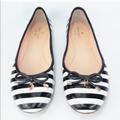 Kate Spade Shoes | Kate Spade Willa B&W Stripe Ballet Flats Size 8 | Color: Black/White | Size: 8