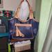 Dooney & Bourke Bags | Dooney Bourke Large Ergo Tote Bag | Color: Blue/Tan | Size: Os