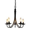 Artcraft Wrought Iron 17 Inch 5 Light Mini Chandelier - AC1785EB