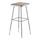 Square Stool, Height Range 31&quot; to 39&quot;, Masonite Board Gray