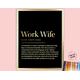 A4/A3 Work Wife Dictionary Definition Foil Print, Best Friend Gifts, Leaving Gift, Coworker Colleague Gift