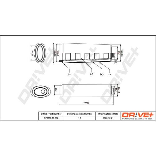 Drive+ Luftfilter für LAND ROVER BMW PHE000040 13712247444 DP1110.10.0021