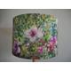 Floral Cottage Garden Lampshade Purple and Pinks Multi Coloured Flora Lampshade Fabric Lampshade Drum Table Floor or Ceiling Pendant