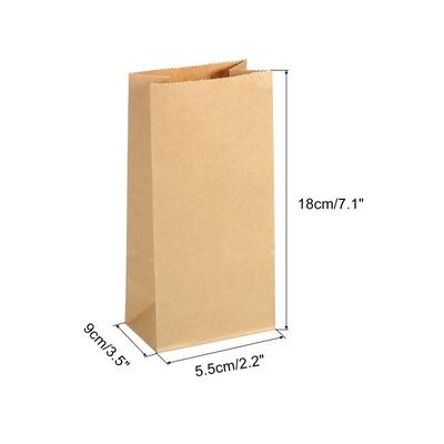 Paper Bags Brown Paper Grocery Bag 1lb 3.5x2.2x7.1 inch 60g, Pack of 100