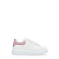 Oversize Sneakers With Crocodile Embossed Pink Spoiler - White - Alexander McQueen Sneakers