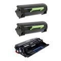 PrinterDash Compatible MICR Replacement for Dell B5460DN Drum/Extra High Yield Toner Value Combo Pack (1-Drum Unit/2-Toners) (332-0131_2PKVB)