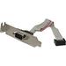 2PK StarTech.com 9 Pin Serial Male to 10 Pin Motherboard Header LP Slot Plate - DB-9 Male Serial - IDC Female - 9 - Gray