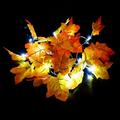 Hamlinson Maple Leaves Light String Thanksgiving Decorations Lighted Fall Garland 5.41ft 10 Led Fall Lights Waterproof Maple Leaves Garland Battery Operated Autumn Decoration for Party Indoor Outdoor