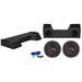2) 10 4-Ohm Subwoofers+Sealed Downfire Sub Box For 2019-2020 Dodge Ram Crew Cab