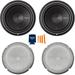 Rockford Fosgate 2 P1S4-12 Punch P1 12 4-Ohm Subwoofers and 2 P1G-12 Stamped Grille Insert