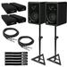 (2) Mackie CR3-XBT 3 Creative Reference Bluetooth Multimedia Monitors with Studio Monitor Stands Package