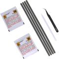 4 x Non-Slip Bumper Feet Strips Kit( Scribe Tweezers 2 Surface Wipes) for Dell Inspiron 5368 5378 5379 |7368