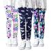 3Pack Girls Footless Skinny Leggings Kids Teen Girls Stretch Leggings Little and Big Girl Soft Printed Pants