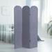 6 ft. Classic Arch Velvet Room Divider Lilac 3 Panel