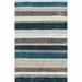 Modern Stripe Shaggy Area Rug for Living Room Indoor Soft Plush Carpet Rug for Bedroom Blue/Brown/Beige