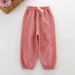 Simplmasygenix Toddler Pants Cargo Wide Leg Kids Girls Boys Comfortable Casual Cotton Pants Solid Color Elastic Cuffs Pants