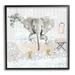 Stupell Fun Elephant Bubble Bath Tub Animals & Insects Painting Black Framed Art Print Wall Art