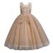 Flowers Little Girl Dress Tulle Lace Wedding Party Dress For Kids Formal Birthday Princess Pageant Prom Maxi Gown Party Dresses