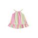 Toddler Girl Dresses Sleeveless Off Shoulder Striped Print Casual Party Street Sling Princess Dress