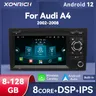 Carplay sans fil 1 Din Android 12 limitation GPS pour Audi A4 B8 dieux B7 S4 B7 dieux RS4 B7