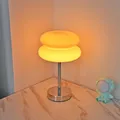 Lampe en verre à tarte aux œufs avec ampoule LED tricolore veilleuse décorative ornement de table