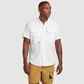 Eddie Bauer Men's King Salmon Short-Sleeve Shirt - White - Size S