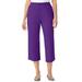 Plus Size Women's 7-Day Denim Capri by Woman Within in Radiant Purple (Size 36 W) Pants