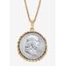 Men's Big & Tall Genuine Half Dollar Pendant Necklace In Yellow Goldtone by PalmBeach Jewelry in 1953