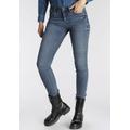 Skinny-fit-Jeans ARIZONA Gr. 52, N-Gr, blau (blue used) Damen Jeans Röhrenjeans