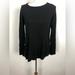 Anthropologie Tops | Left Of Center Women’s Black Long Long Sleeve Shirt Pre Owned Good Condition | Color: Black | Size: S