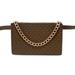 Michael Kors Accessories | Michael Kors Brown Logo Monogram Pull Belt Waist Bag With Gold Chain Nwt | Color: Brown/Gold | Size: L